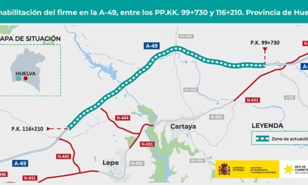 El Gobierno rehabilitará la A-49 a su paso por Cartaya y Lepe