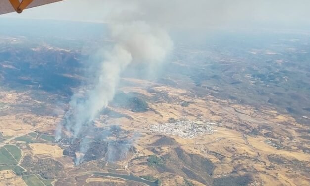 La Junta activa la emergencia en el incendio de Calañas ante la cercanía del fuego al municipio