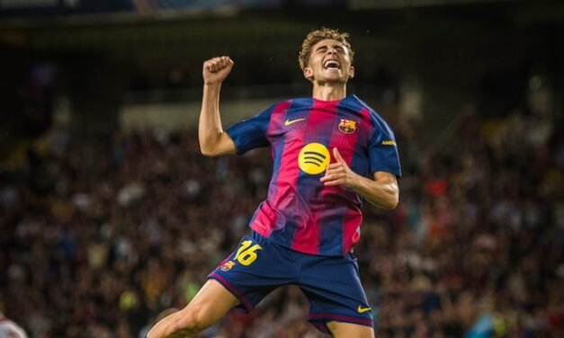 Fermín López, primer español en marcar un triplete con el Barcelona en Champions