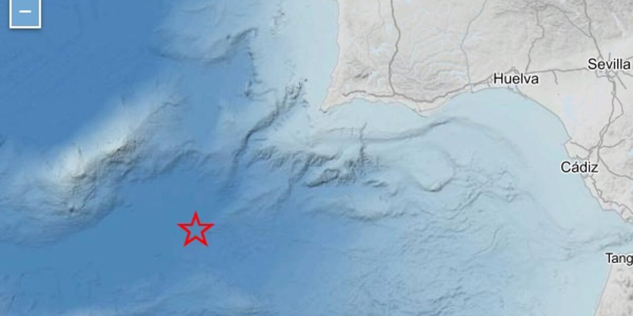 Registrado un nuevo terremoto de magnitud 4,3 próximo a la Costa de Huelva