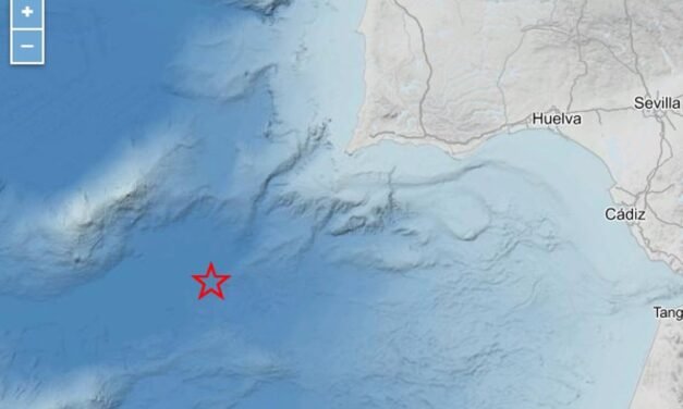 Registrado un nuevo terremoto de magnitud 4,3 próximo a la Costa de Huelva
