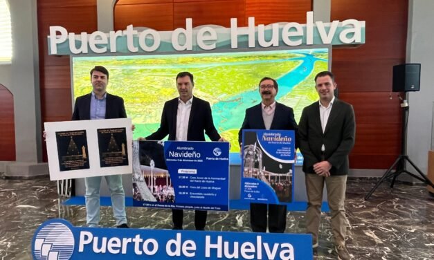 El Puerto de Huelva inaugura su iluminación navideña el día 3 en el Paseo de la Ría