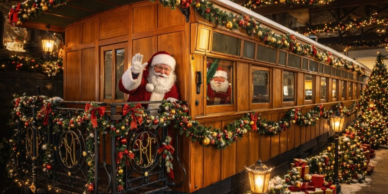 Papá Noel se suma al 150 aniversario del Ferrocarril Minero de Riotinto