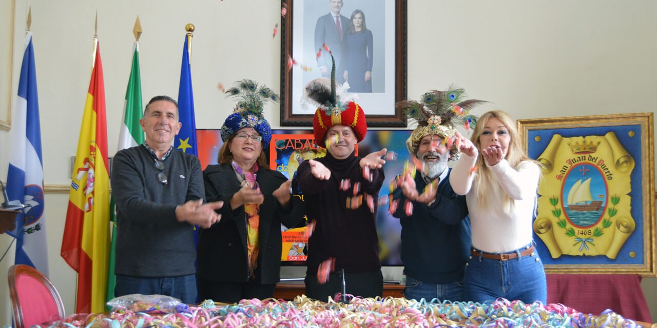 Bartolina Toscano, José Manuel Raposo y Antonio Mª Moro, Reyes Magos de San Juan del Puerto