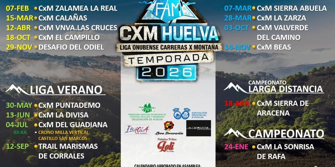 Zalamea abre el próximo 7 de febrero la Liga Onubense de Carreras por Montaña