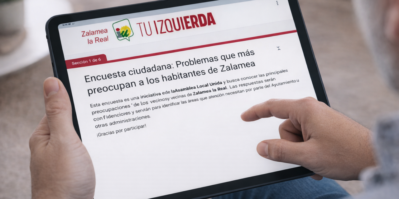 IU Zalamea lanza una encuesta para conocer las principales propuestas vecinales