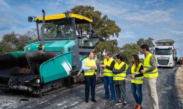 Diputación mejora la carretera entre El Cerro y San Telmo