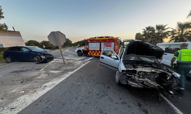 Heridas varias personas en un accidente de tráfico en Cartaya