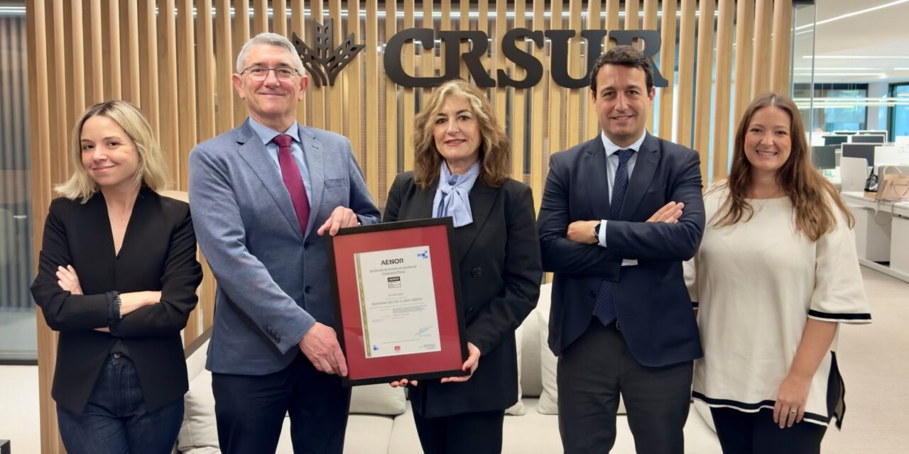 Caja Rural del Sur renueva su certificación Compliance Penal otorgada por AENOR
