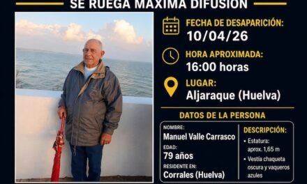 Buscan a un vecino de Corrales de 79 años desaparecido en Aljaraque desde el viernes