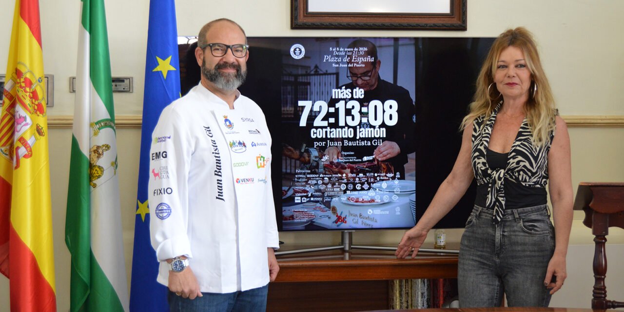 San Juan del Puerto aguarda su gran reto solidario: nuevo intento de Récord Guinness de corte de jamón