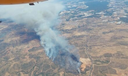 Más de 100 bomberos y 15 medios aéreos luchan contra el fuego en Castillejos