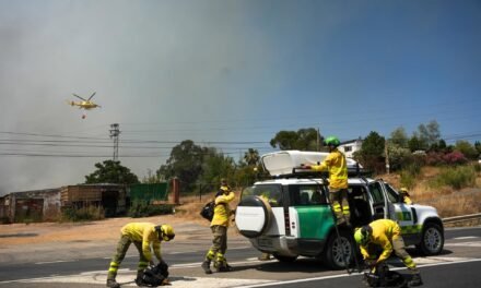 Más de 400 efectivos trabajan en el incendio de Castillejos