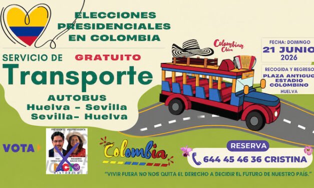 La comunidad colombiana en Huelva podrá acudir a votar en autobuses gratis el 21 de junio