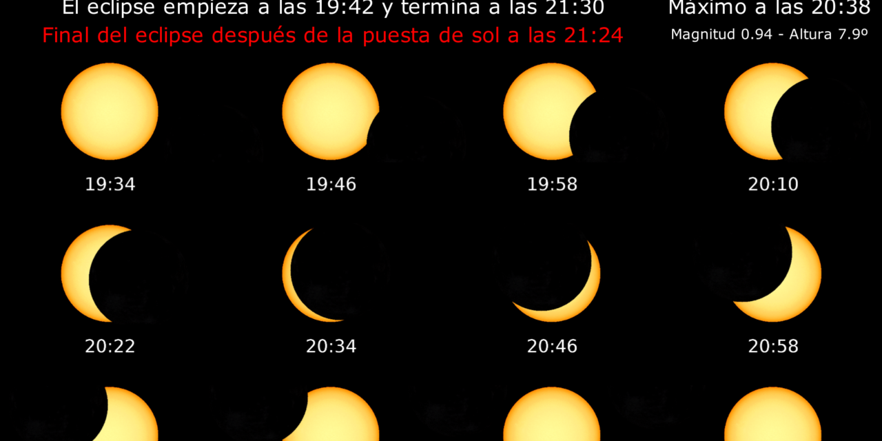 La Cuenca Minera vivirá el eclipse solar del día 12 con el 95% de ocultación