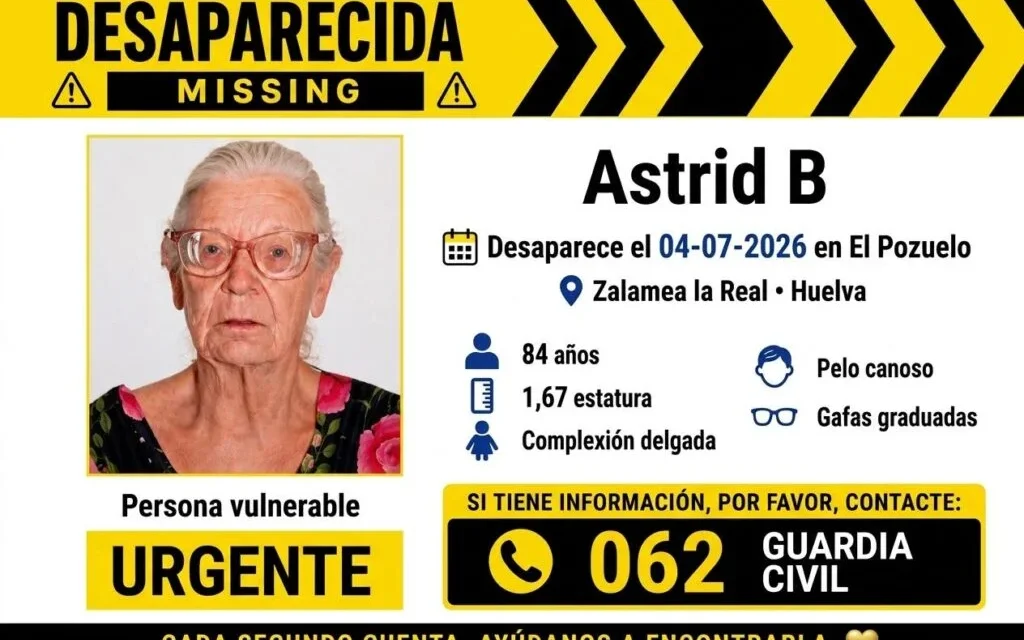 Un mes sin noticias de Astrid: la investigación y la búsqueda no cesan en El Pozuelo