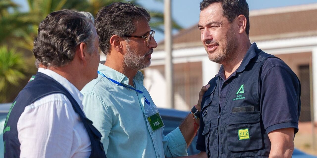 Moreno anuncia un plan contra el eucalipto tras el «agresivo» incendio de Niebla