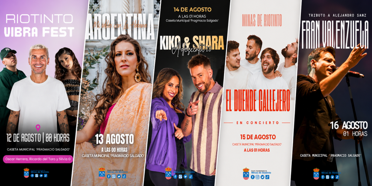 Argentina y el dúo ‘Kiko y Shara’ podrán música a las fiestas de Riotinto