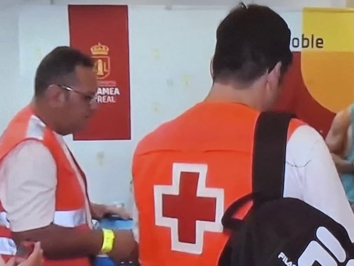 cruz roja en Zalamea
