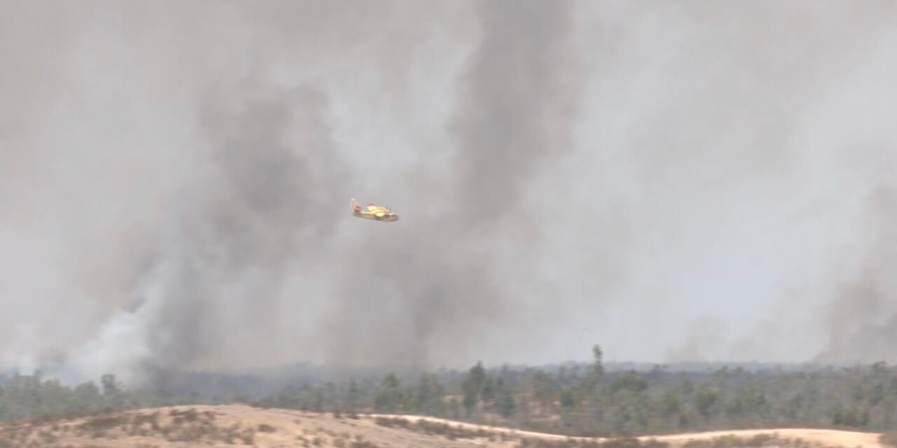 Más de 500 efectivos luchan contra el incendio de Niebla que sigue sin control