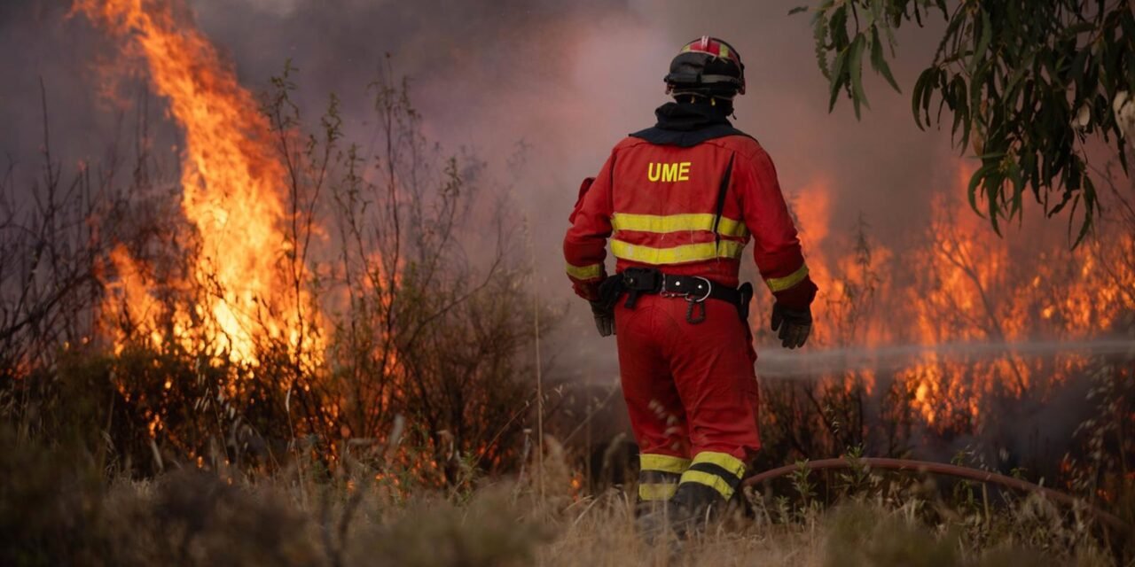 Moreno ve «un paso esperanzador» en la evolución del incendio de Niebla