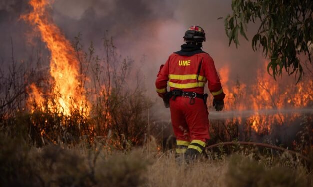 Moreno ve «un paso esperanzador» en la evolución del incendio de Niebla