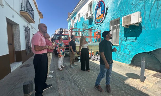 El primer mural pictórico de temática sanjuanera encara su recta final
