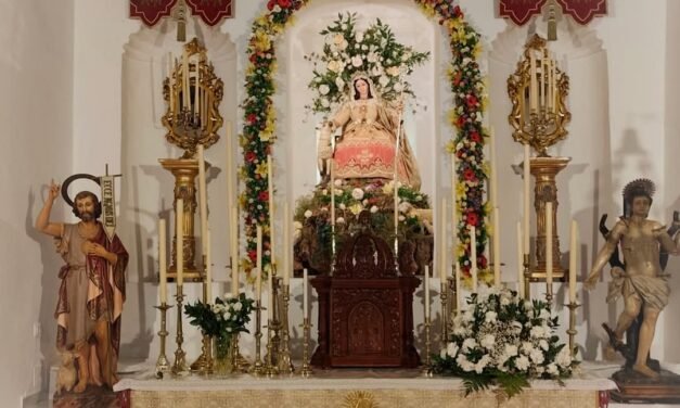 La Divina Pastora de Zalamea regresa a la parroquia para sus cultos