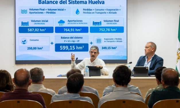 Huelva Riega advierte: «Las buenas reservas no resuelven el déficit de agua de la provincia»